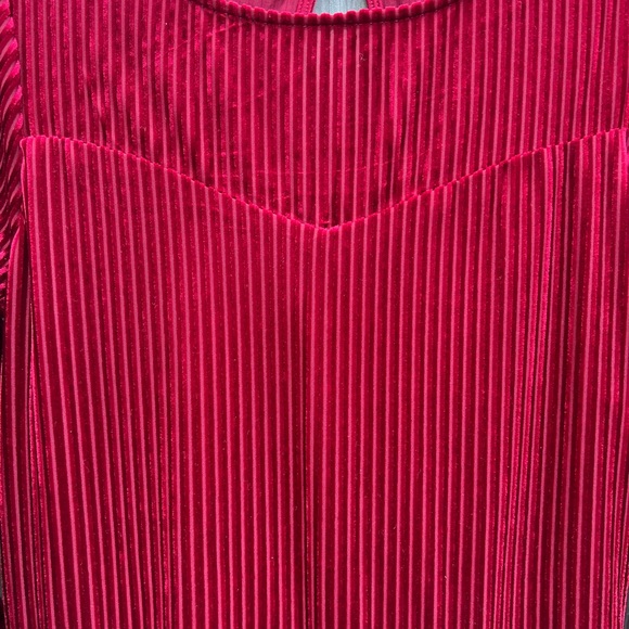 MONTEAU Red Velvet Lines Jumper with open back size XL - Picture 4 of 12